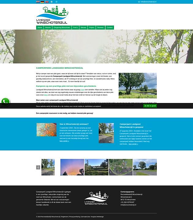 Lugar para autocaravanas Winschoterzijl Estate Hoogma Webdesign Beerta