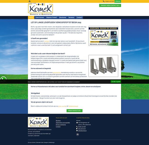 From customization to HWCMS: Komex Hoogma Webdesign Beerta