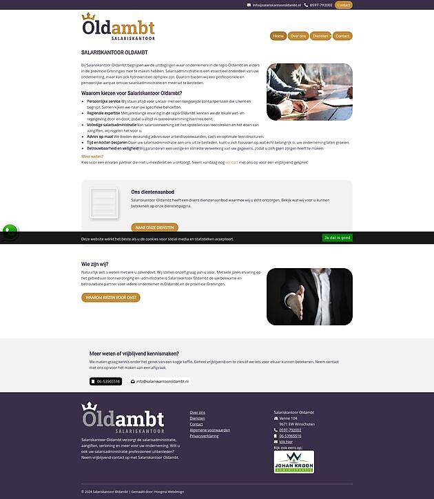 Oficina de sueldos Oldambt, Winschoten Hoogma Webdesign Beerta